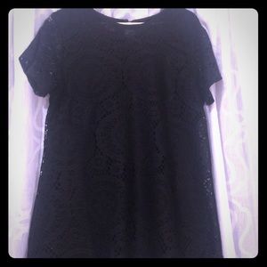 Black Lace Swing Dress Size Large